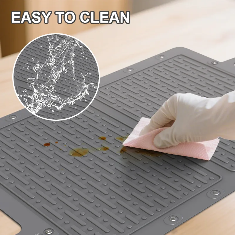 Factory Custom Fireproof Outdoor Portable Grill Fire Pit Under Felt Non Stick Rubber Grill Floor Barbecue Braise Mat - detail view 6