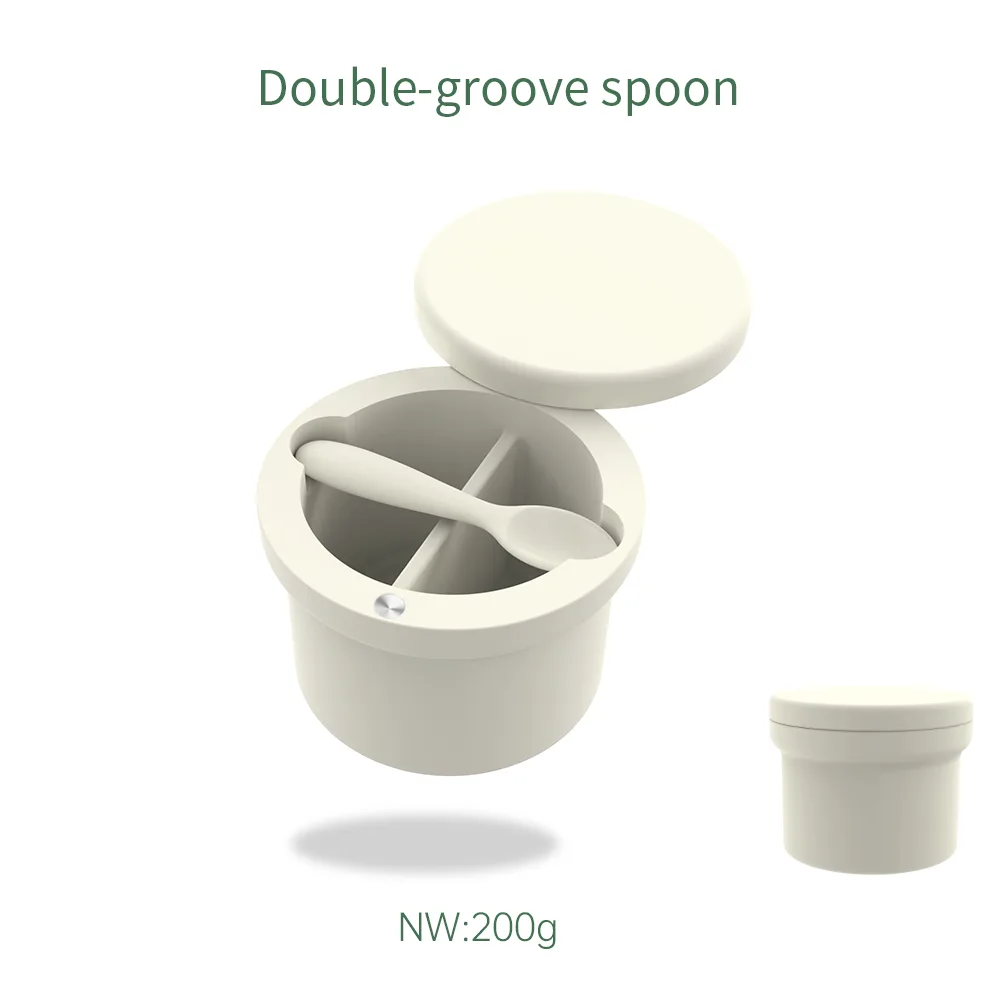 Custom Logo Bowl Non Toxic Food Grade Silicone Gyro Baby Feeding Bowl With Lid - detail view 8