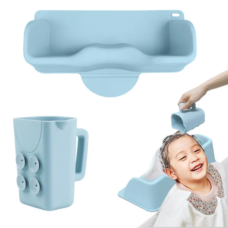 CPC Certification Baby Bath Rinse Cup Tear-free Food Grade Silicone Shampoo Body Washing Rinser Cup with Suction Cup for Kids - custom silicone manufacturer