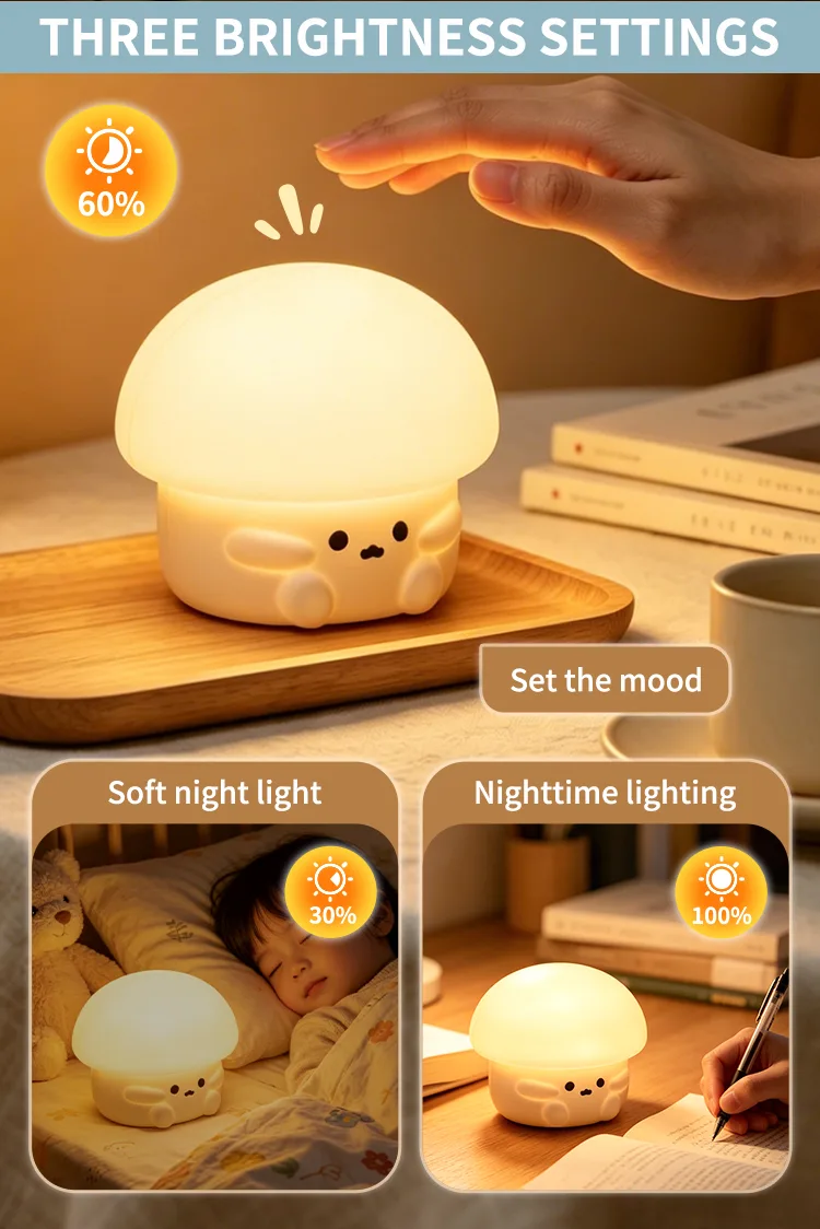 Navidad Lights LED inteligente Three-Speed lindo silicona Night luz Rooms Eye protección - detail view 6