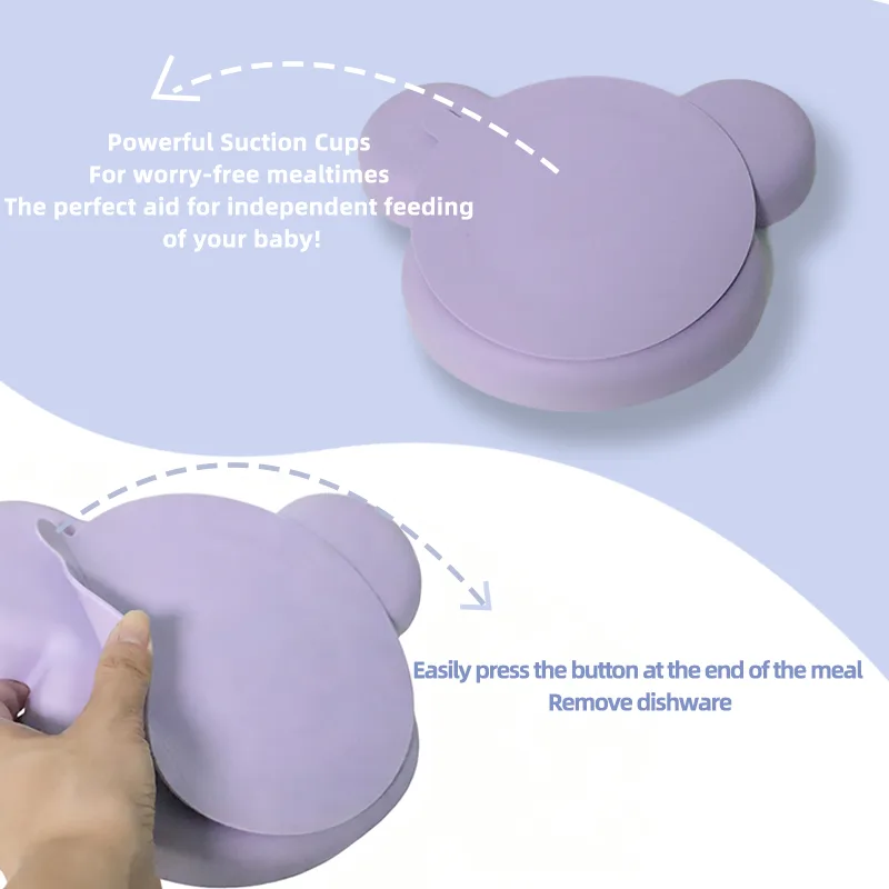 Children's Baby Feeding Bowl Stainless Steel Silicone Cover BPA Free Dishwasher Safe Eco-Friendly Reusable Portable Box - Silicone baby bowl Customize - detail view 10