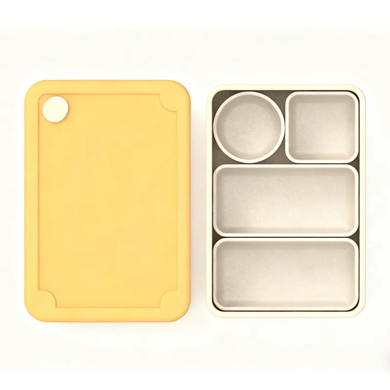 Fábrica sin BPA silicona bento fiambrera juego 100 % grado alimenticio almacenamiento - detail view 11