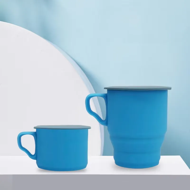 ODM OEM Portable Travel Custom Logo Reusable BPA Free Silicone Collapsible Reusable Coffee Cup With Lid - detail view 7