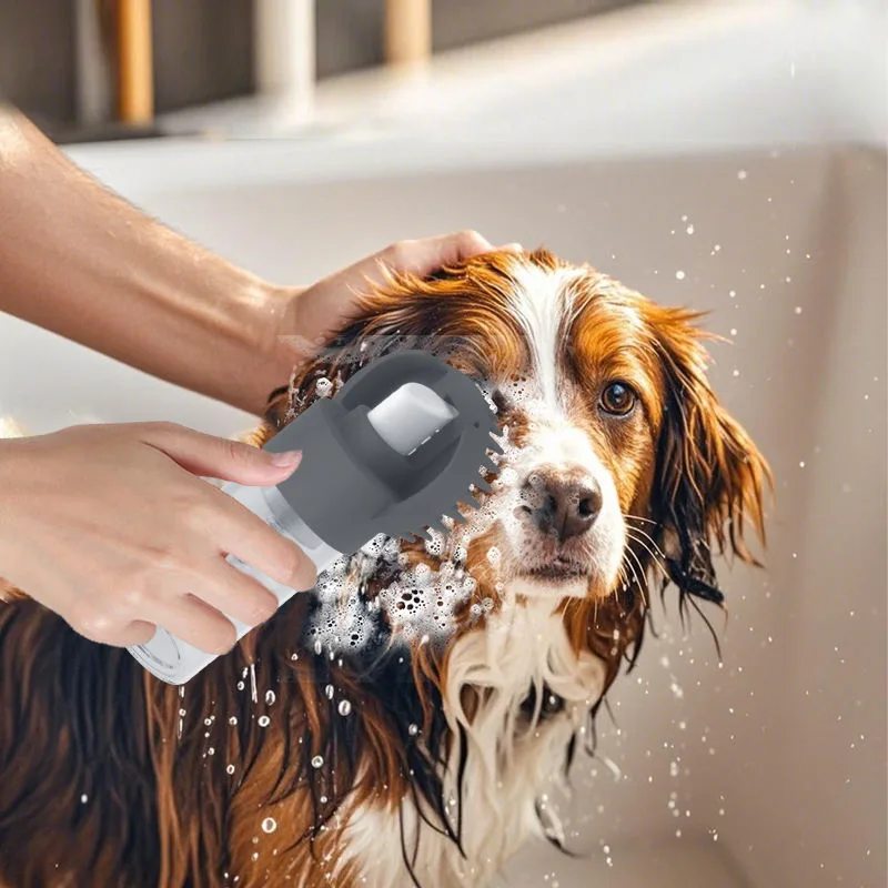 Animaux Wash bain brosse chien bain brosse souple caoutchouc shampoing distributeur chat - detail view 1