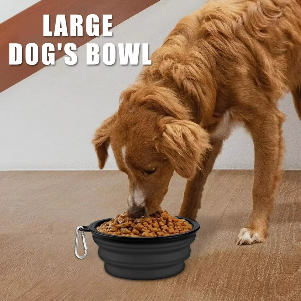 Top Ranking Manufacture Portable Foldable Dog Bowl Food Water Feeding Silicone TPE Collapsible Pet Bowl - detail view 5