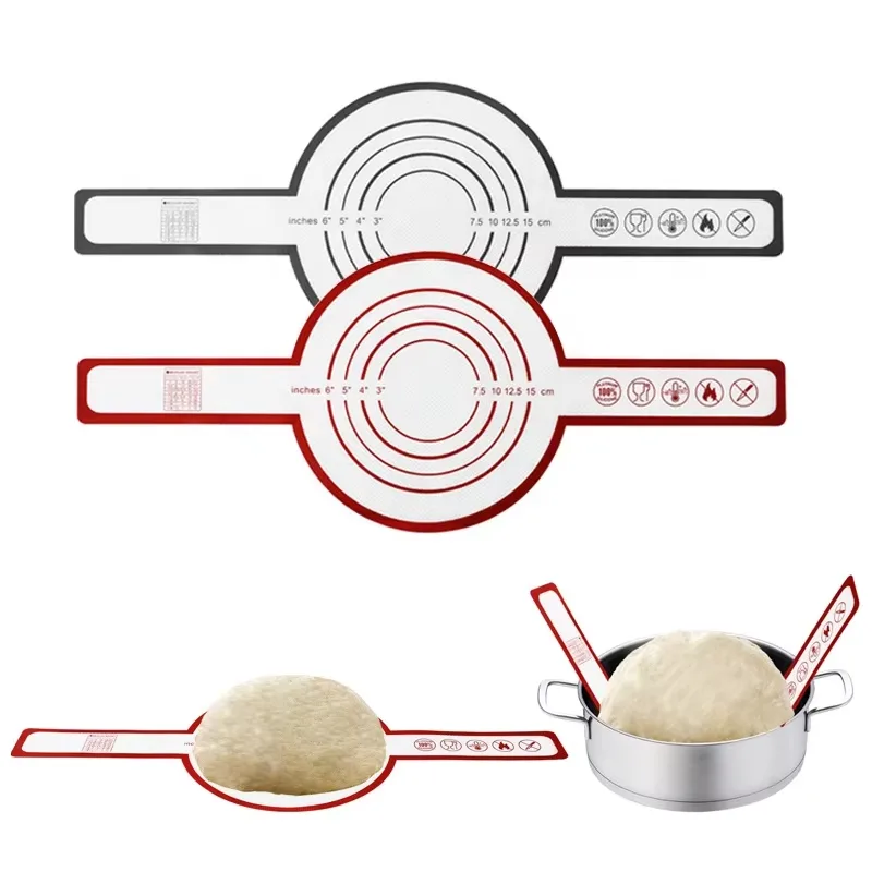 Food Grade Silicone Rolling Mat Long Handle Oil-Resistant Non-Stick Sling Kneading Boiler Mat Baking Pastry Tools - detail view 6
