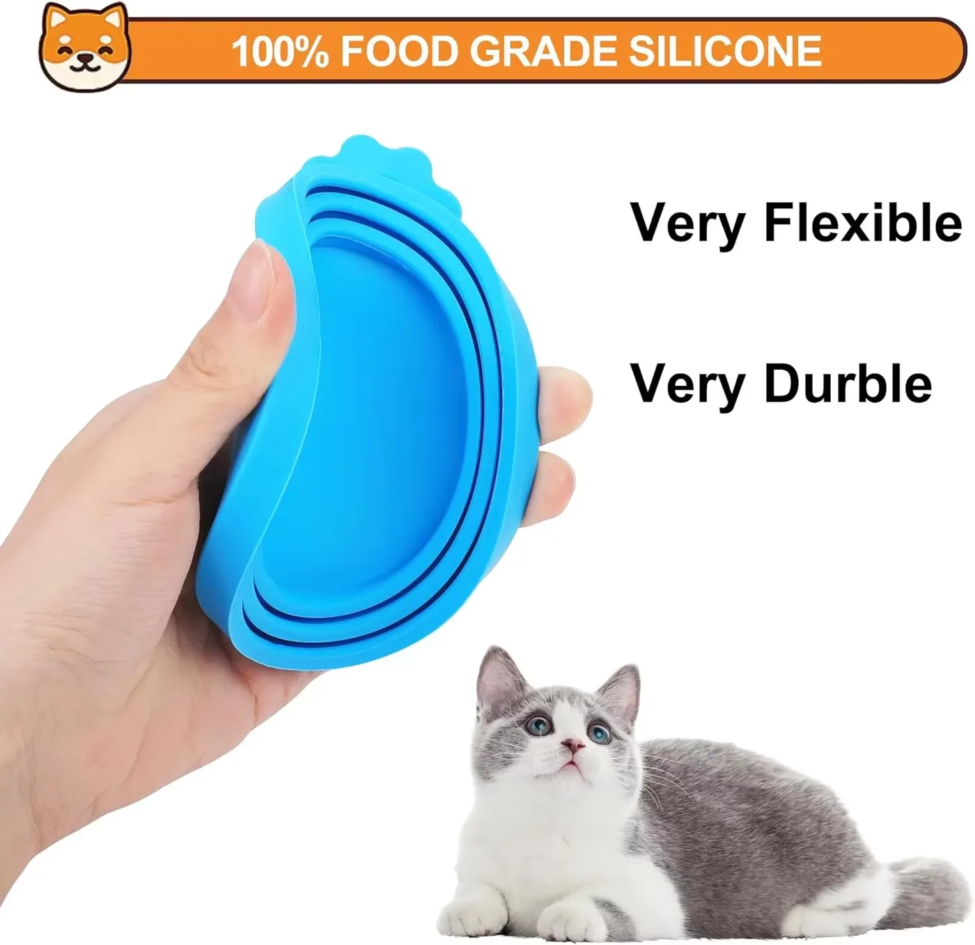 Reusable Durable Silicone 3-in-1 Pet Food Can Leak-Proof Storage Container for Cats Dogs - detail view 11