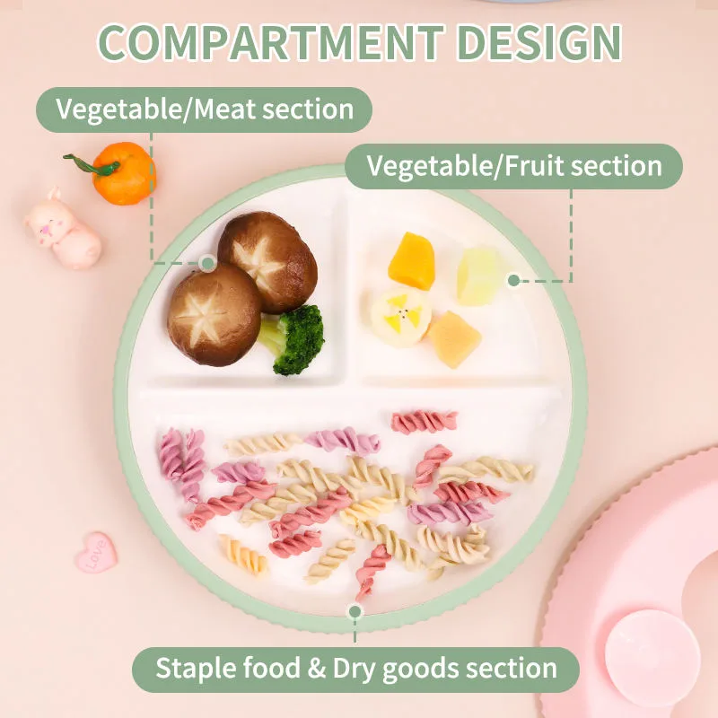 New Design BPA-Free Ceramic Kids Dining Plate Welcome Gifts Colorful Cartoon Porcelain Material Non-Toxic - detail view 4