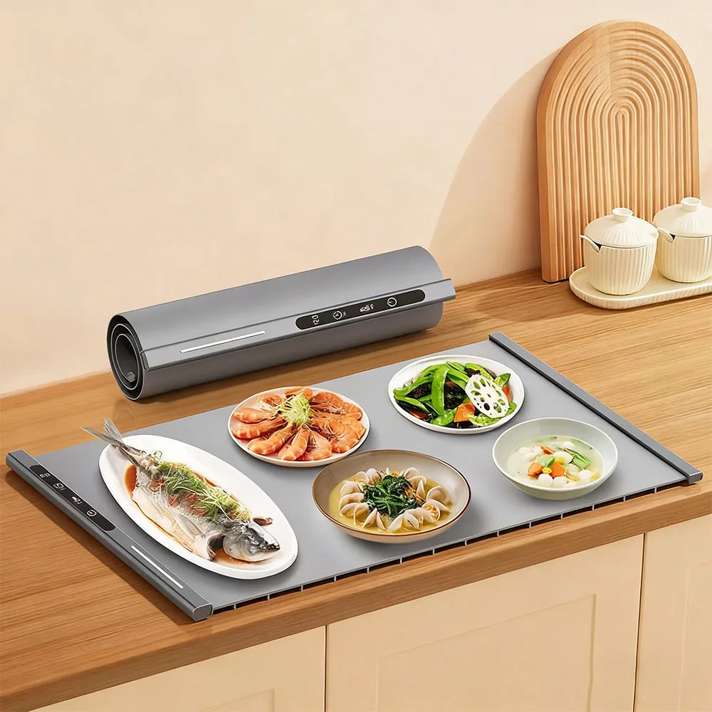 Food Warming Mat Flexible Silicon Heating Board Roll up Easy Storage Portable Electric Silicone Heating Mat for Food - main product image
