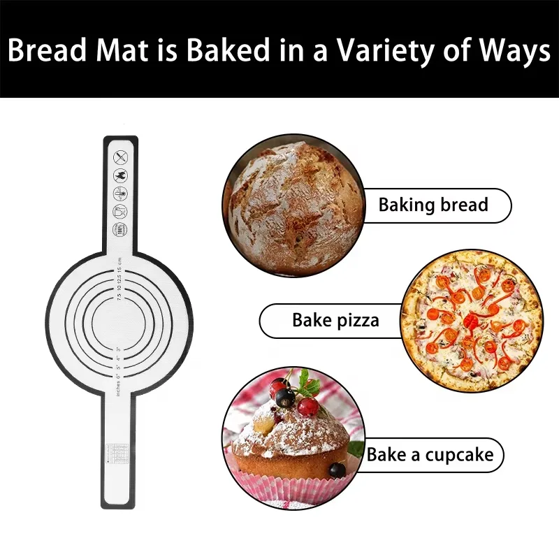 Food Grade Silicone Rolling Mat Long Handle Oil-Resistant Non-Stick Sling Kneading Boiler Mat Baking Pastry Tools - detail view 8