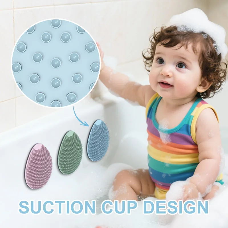 Soft Silicone Hair Cleaning Brush Reusable Baby Bath Cleaner Massager Brush Scrubber Silicone Baby Shampoo Brush - detail view 2