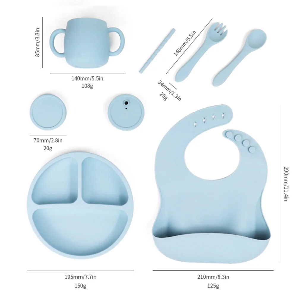 Custom Logo Baby Products Other Baby Feeding Products Silicone Plate Bowl Silicone Feeding Set - detail view 5