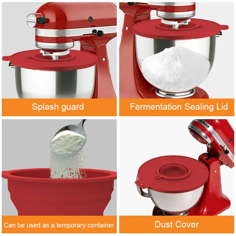 Silicona cuenco forros tapa Kitchenaid batidores 5 Quart Mixing cuenco forro reutilizable - detail view 3