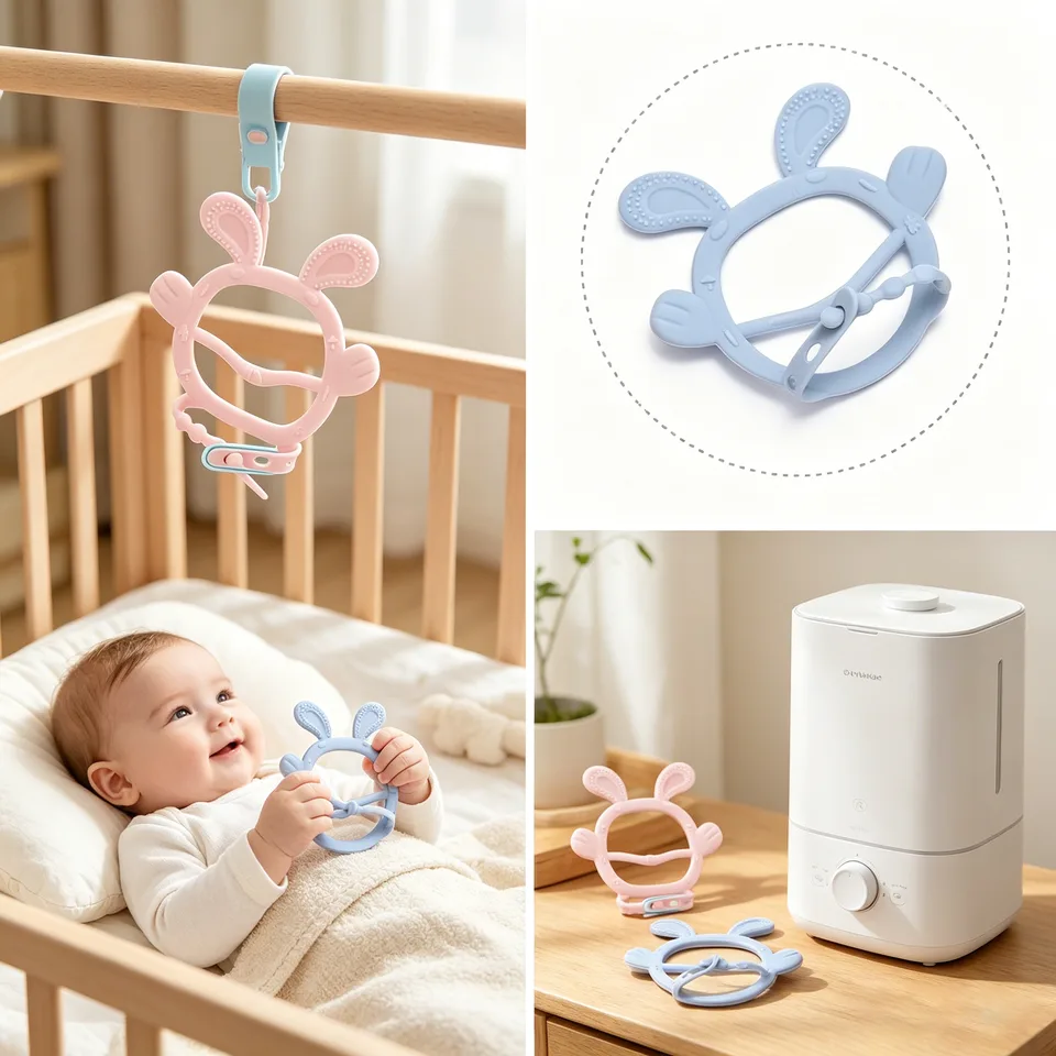 OEM ODM Baby Teething Silicone Soft Toy Safe Easy to Hold Baby Silicone Teethers - main product image