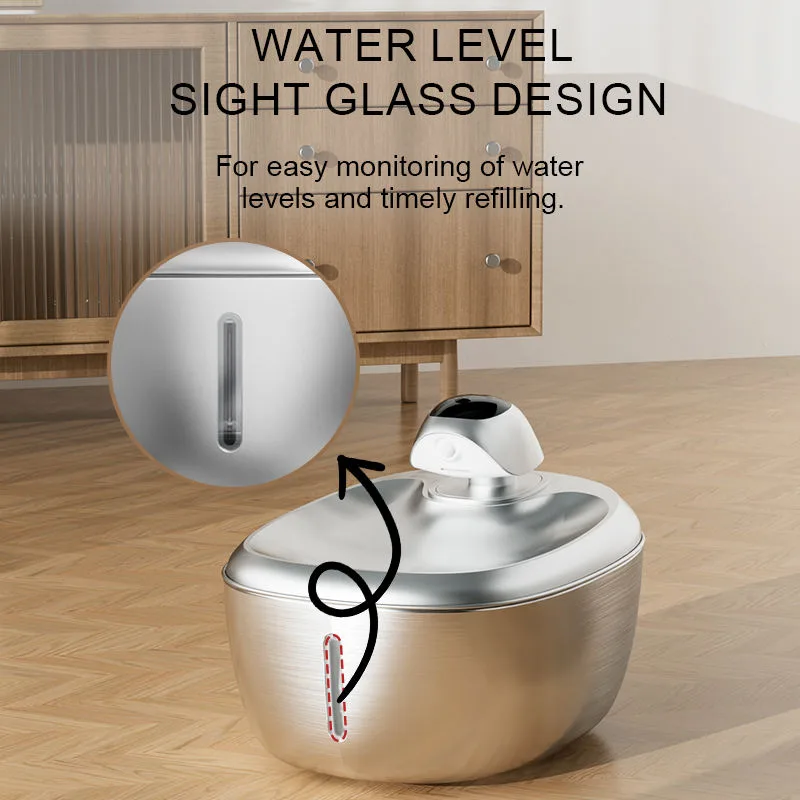 2025 NEW Automatic Cat Fountain Smart Pet Water Dispenser with Battery Power No Water Pump Water Separation Cat Bowl Cats Dogs - detail view 5