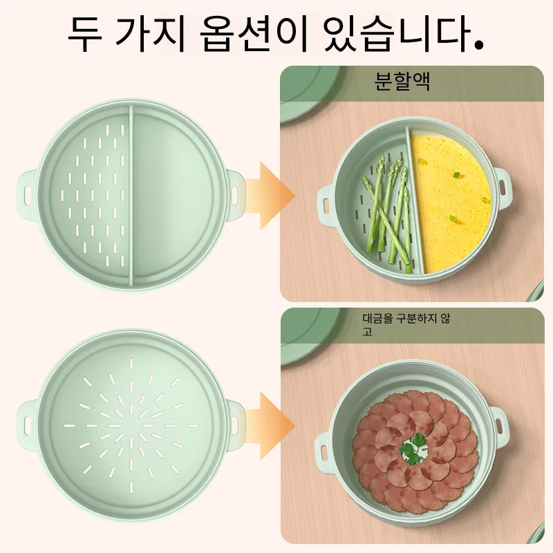 Korea silicona microondas Basket vapor olla horno seguro cuenco grado alimenticio verdura - detail view 4