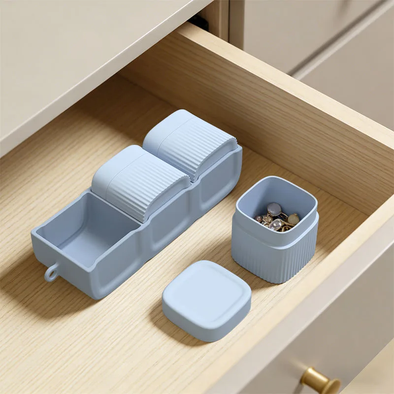 Silicone Square Tray Drink Holder Pocket Organizer 6-10L Capacity for Remote Snacks Cellphone Storage Couch Sofa Armrest Table - detail view 3