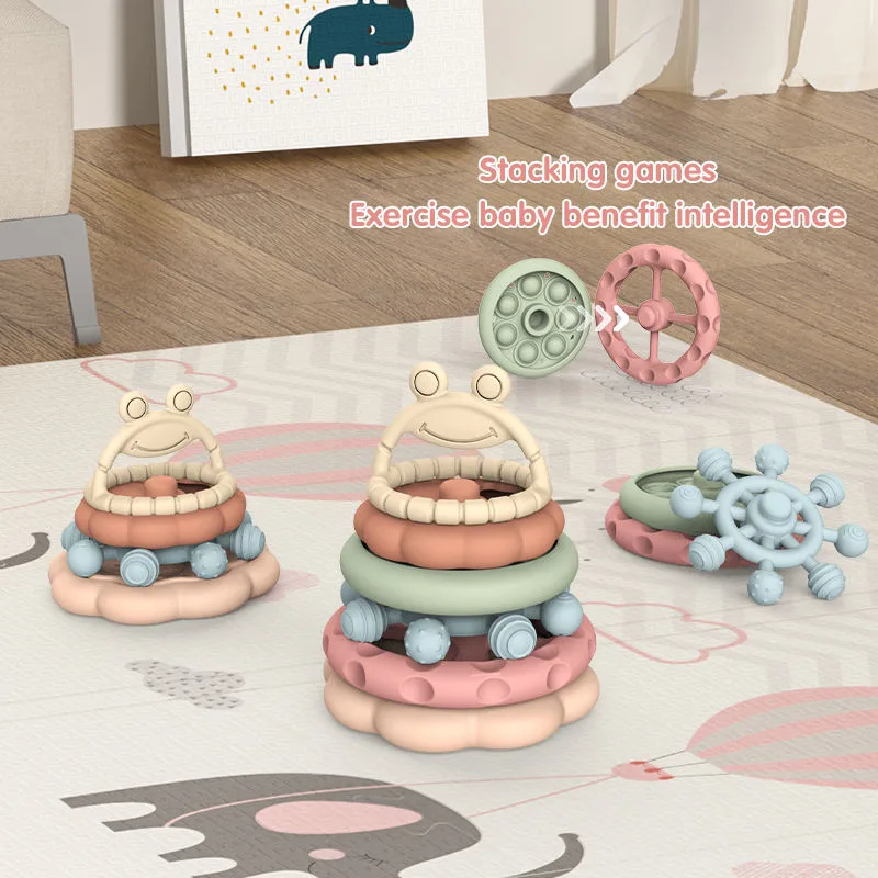 ソフト シリコーン リング Chewable 歯がため BPAフリー 食品グレード おもちゃ ベビー Teething - detail view 4