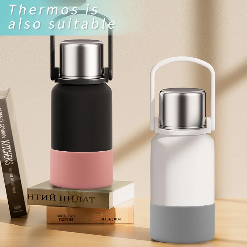 Multifonction Thermos gobelet Beverage gobelet Sleeve animaux boisson bol silicone anti - detail view 11