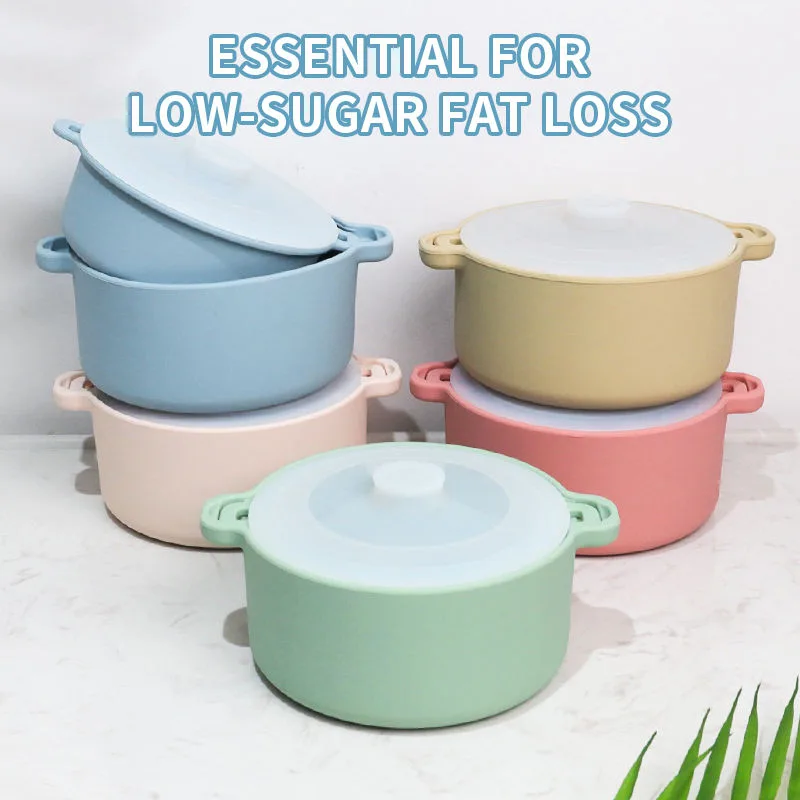 Food Grade Silicone Microwave Steamer Pot Healthy Sugar Lowering Cooker Bowl for Vegetables Eco-Friendly Removable Strainer - detail view 4