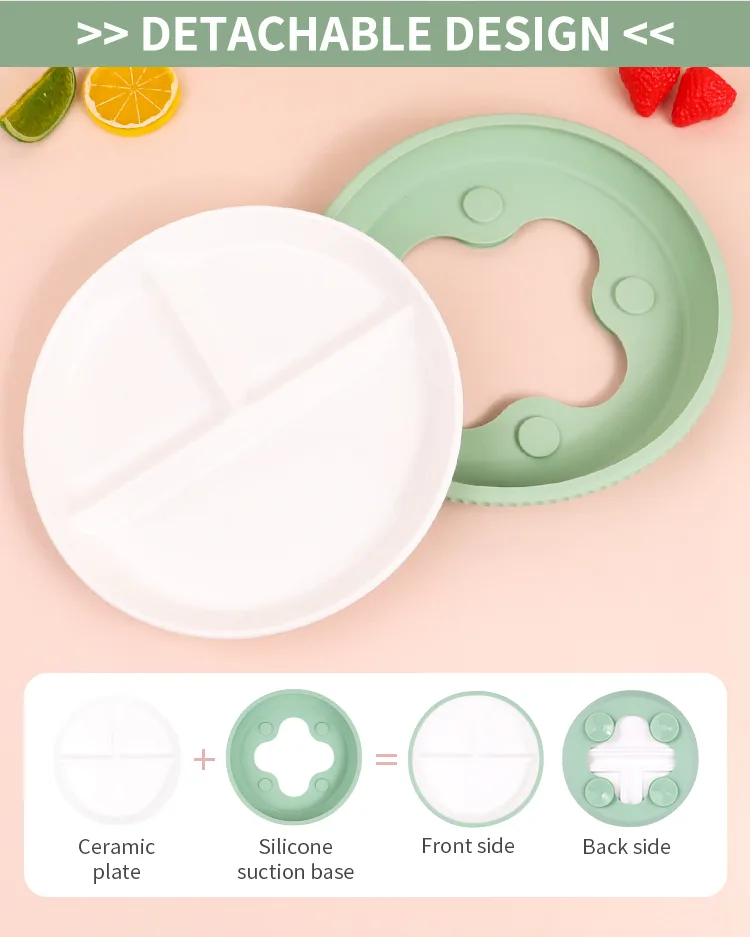 New Design BPA-Free Ceramic Kids Dining Plate Welcome Gifts Colorful Cartoon Porcelain Material Non-Toxic - detail view 8