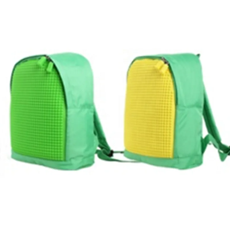 New Pink Pixel Backpack Unique Jigsaw Puzzle Bag Schoolbag Educational DIY Toys Great Holiday Gift for Children - detail view 9