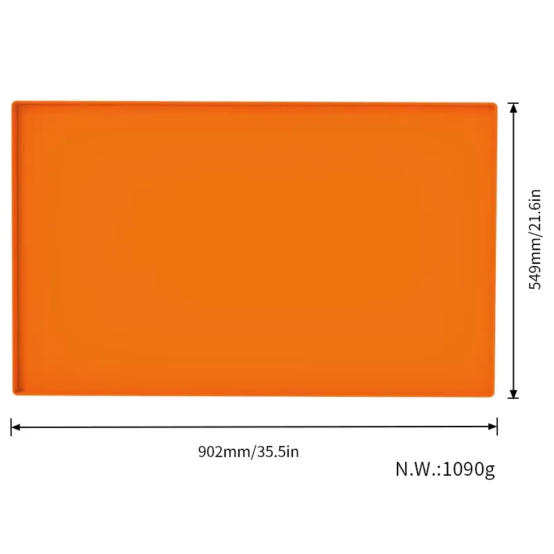 Wholesale Double-Sided Anti-Slip Pet Feeding Mat Rectangle Easy Clean Waterproof Dog Cat Mat - detail view 5