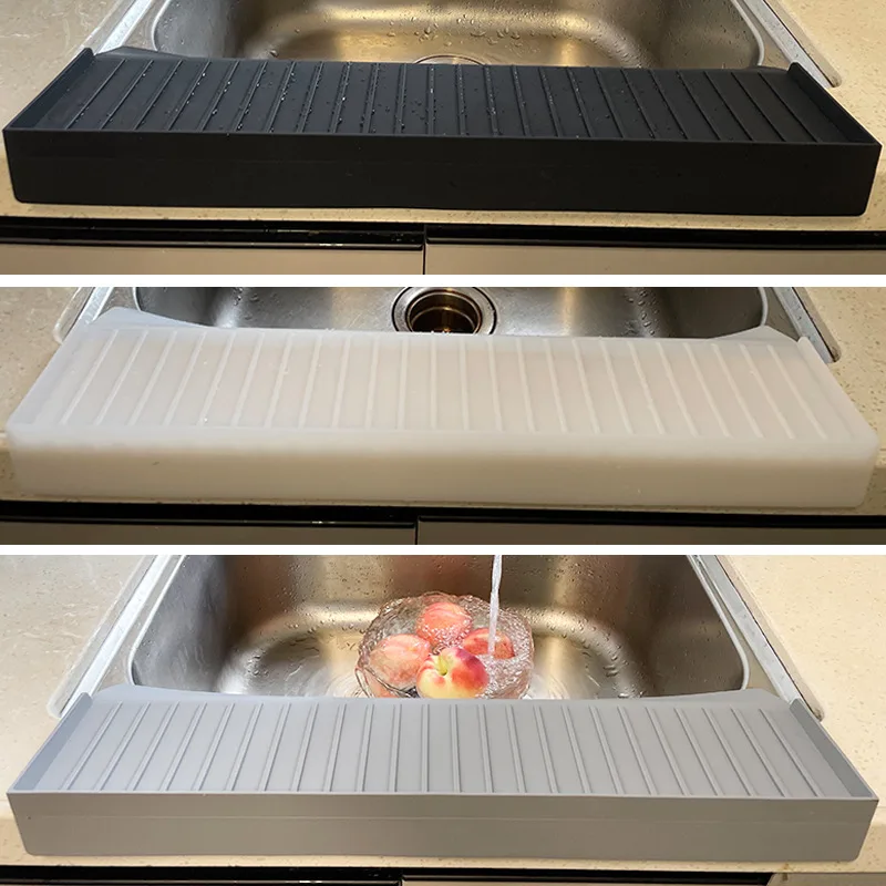 Custom Waterproof Silicone Sink Drain Mat Faucet Guard Draining Mat for Kitchen Sink - detail view 10