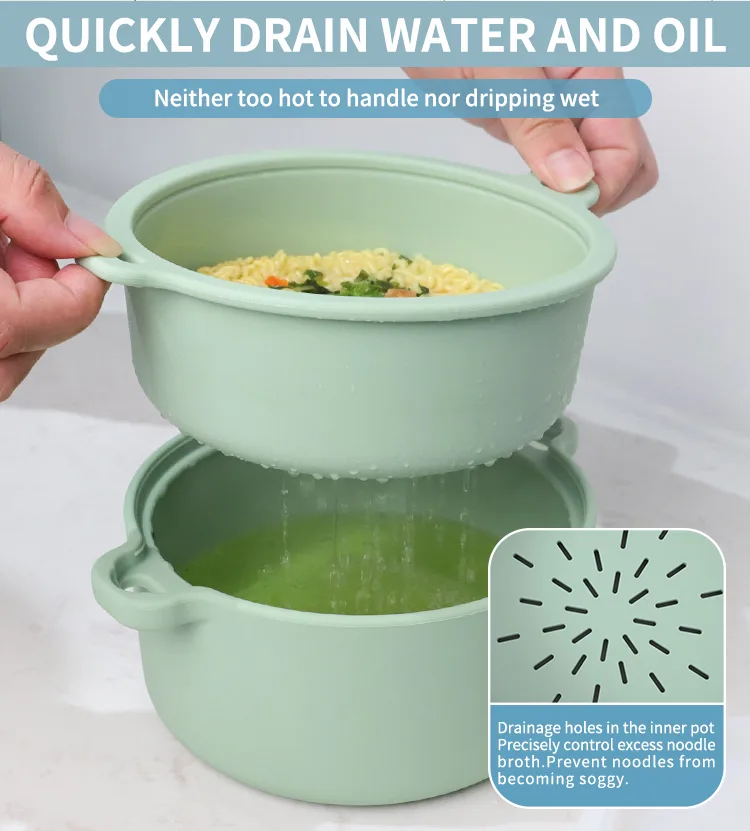 BPA-Free Eco-Friendly Silicone Microwave Steamer Lazy Food Steamer Bowl for Vegetables and Cooker Pot - Silicone microwave steamer P - detail view 11