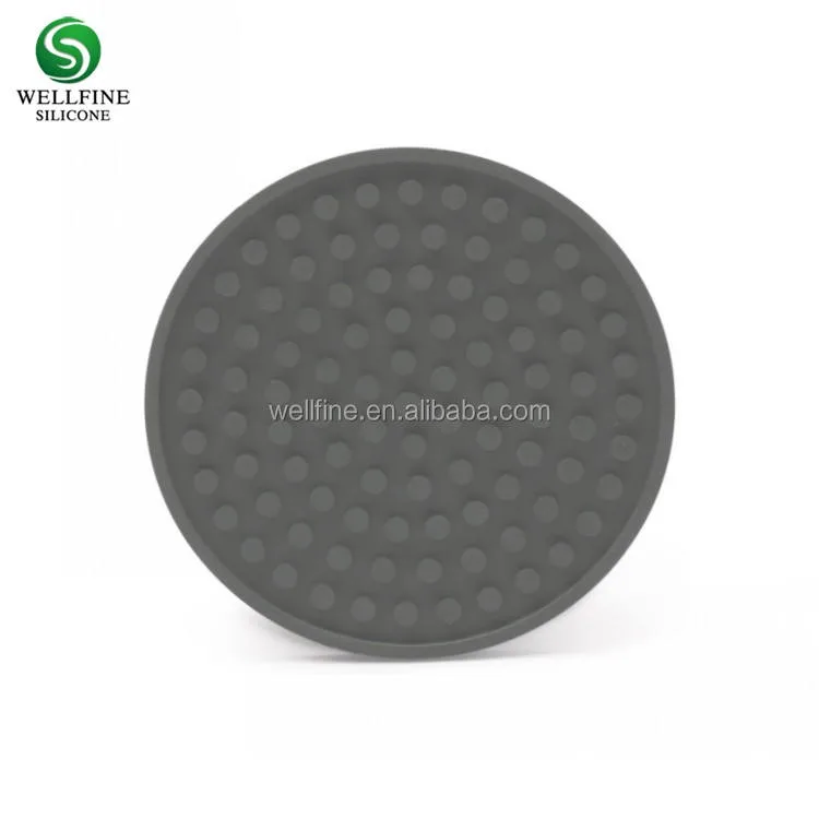 Silicone Coasters Set of 6 in Holder - Protect Furniture From Water Marks & Damage - Good Grip Deep Tray Large 4.3 Inch Size - detail view 2
