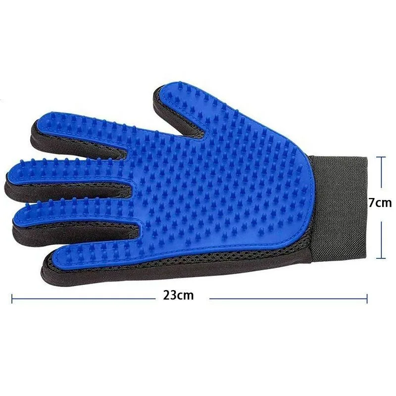 2 in 1 Five Fingers Hair Removal Silicone Pet Cat Cleaning Hair Remover Grooming Deshedding Bathing Brush Gloves - detail view 3