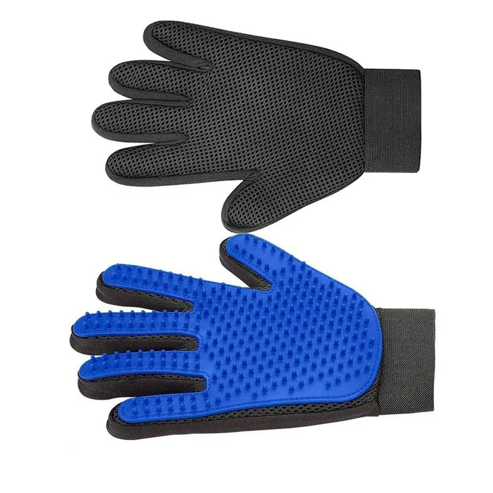 2 in 1 Five Fingers Hair Removal Silicone Pet Cat Cleaning Hair Remover Grooming Deshedding Bathing Brush Gloves - detail view 2