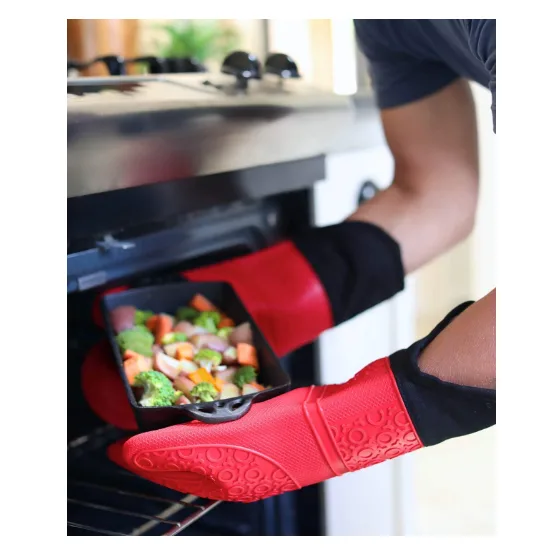 Imperméable barbecue four Mitts Inner Cotton Layer résistant à la chaleur Grilling - detail view 4