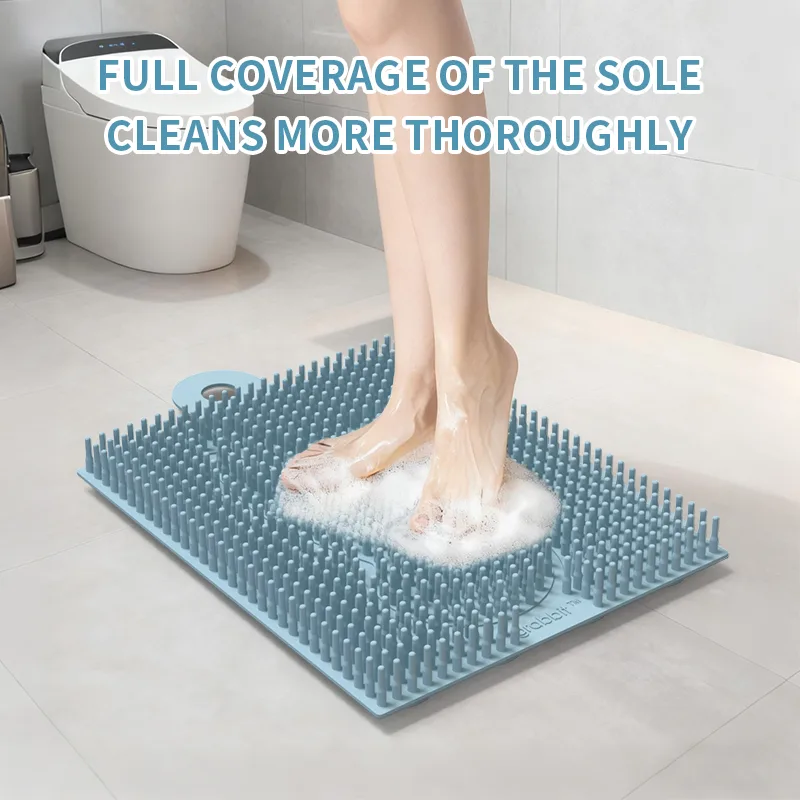 Foot Rub Rubbing Gadget Bathroom Massage Bath Dead Skin Washing Foot Brush Silicone Bathtub Non-Slip Bath Mat - detail view 7