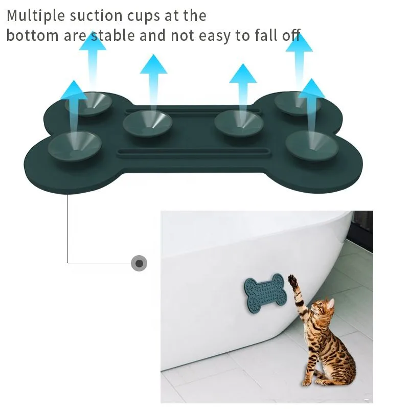 Customized Silicone Pet Lick Pad and Dog Distraction Device Keep the Dog Comfortable and Funny in the Bath Time - detail view 3
