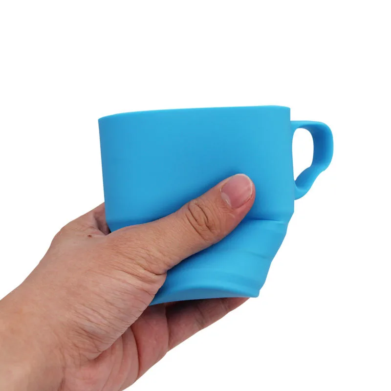 ODM OEM Portable Travel Custom Logo Reusable BPA Free Silicone Collapsible Reusable Coffee Cup With Lid - detail view 5