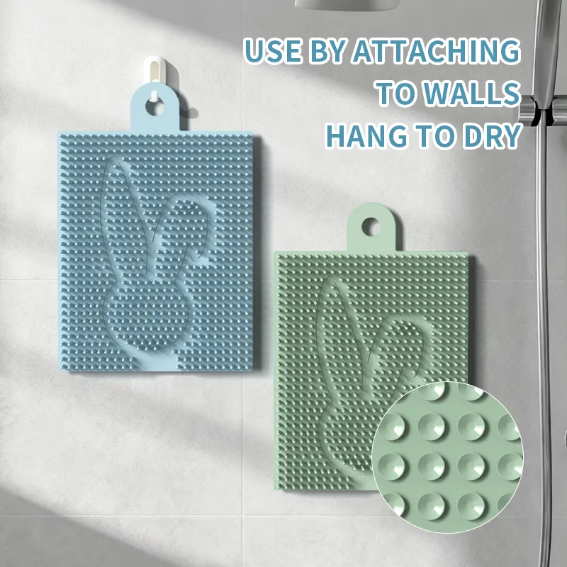 Foot Rub Rubbing Gadget Bathroom Massage Bath Dead Skin Washing Foot Brush Silicone Bathtub Non-Slip Bath Mat - detail view 6
