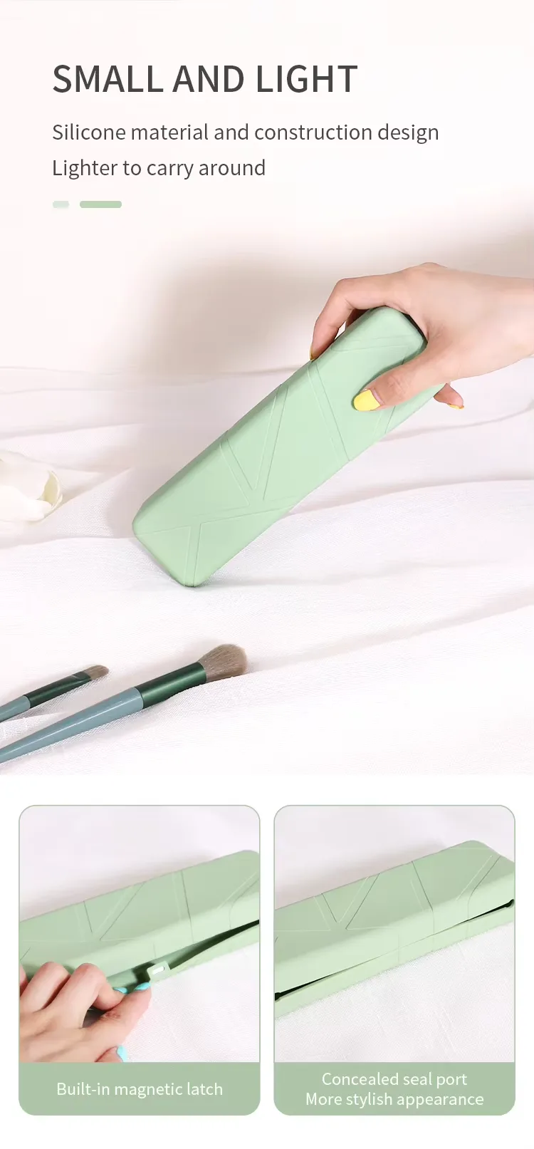Custom Logo Silicone Case Back to School Stationery Kids Creative Cute Diy Silicone Storage Bag - detail view 8