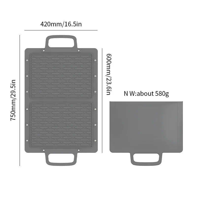 Feu noyau tapis sous gril tapis Fireproof tapis feu noyau coussinet Protect Deck Patio - detail view 5