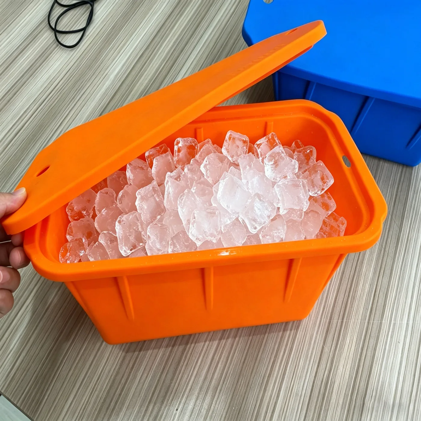 カスタム OEM 大判 シリコーン 製氷 トレー 環境配慮 スクエア 氷 型 メーカー Sustainable 氷 Molds - detail view 1