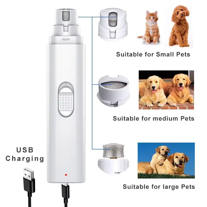 Low Noise Design Hot Sale Pet Nail Grooming Tools USB Charging Electric Pet Dog Nail Grinder for Dog Cat - detail view 3