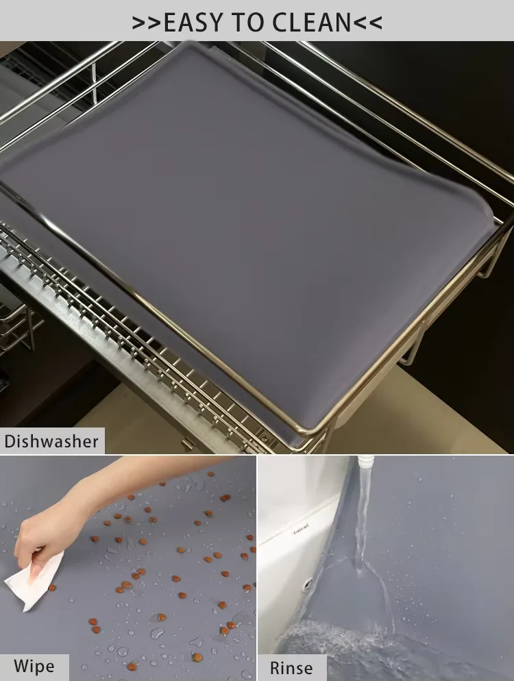 Nouveau sans BPA qualité alimentaire chien chat bol tapis silicone antidérapant imperméable - detail view 8