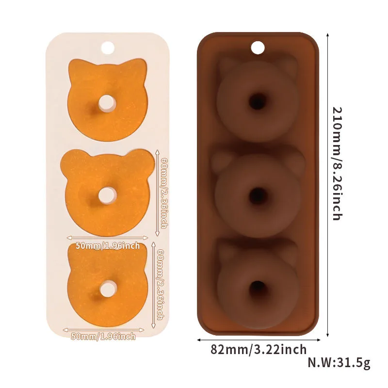 Top Rankings Food-Grade Silicone Round Donut Mold Easy Release Oven Cake Baking Tool - detail view 5