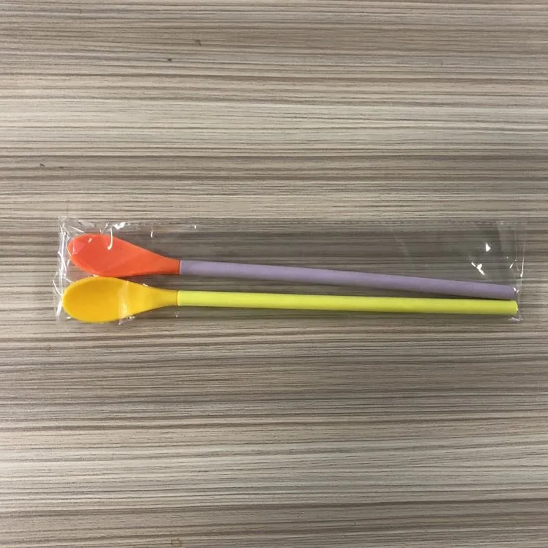 Ecológico sin BPA suave plegable silicona Straw cuchara reutilizable Drinkware Accessory CE - detail view 5