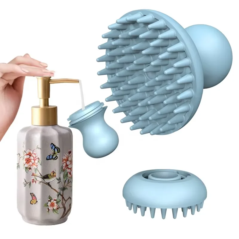 Pet Hair Remover Brush Bath Silicone Pet Brush Easy Hair Remove Clean Grooming Brush - detail view 6