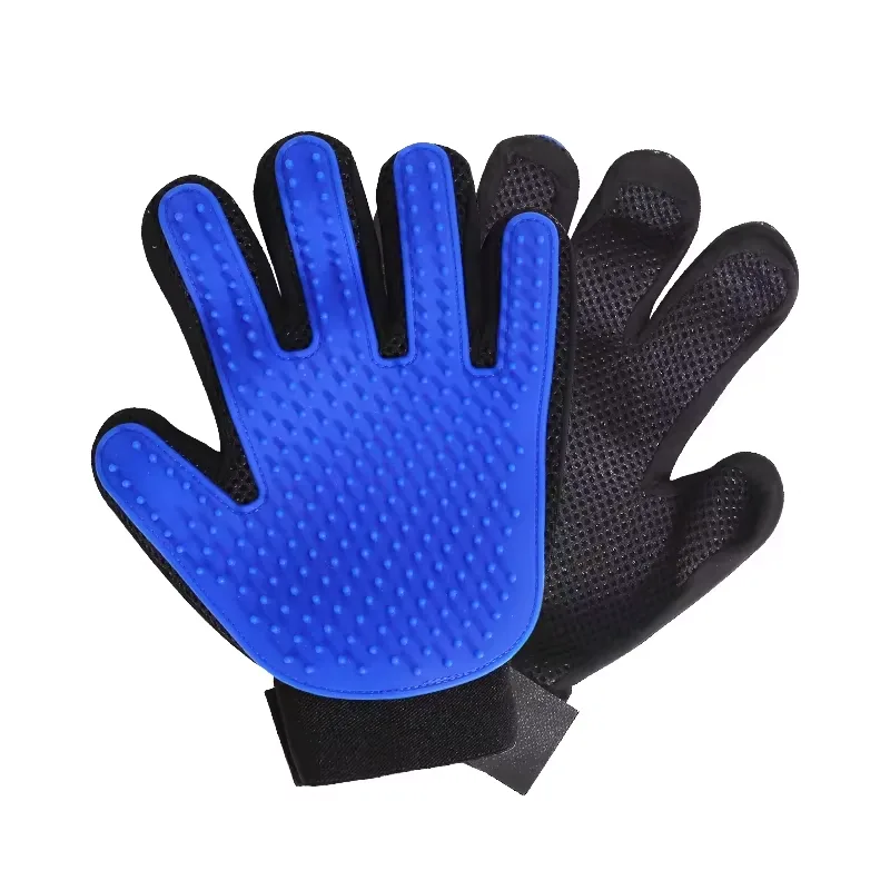Pet Dog Grooming Massage Glove Five Fingers Hair Removal Cat Pet Silicone Glove Bath Washing Hair Glove - custom silicone manufacturer