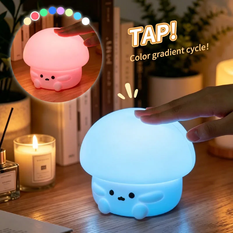Clap Christmas Lights LED Smart Three-Speed Cute Silicone Night Light for Rooms Eye Protection Sleep Atmosphere Clap Light - LED & Light Therapy - detail view 3