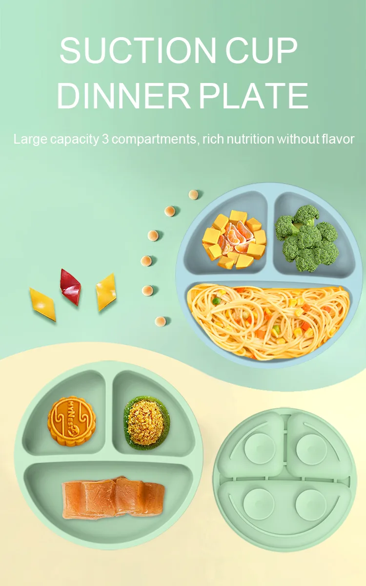 Silicone Plate BPA Free Food Grade Silicone Suction Plate Sample Available for Quality Check - detail view 6