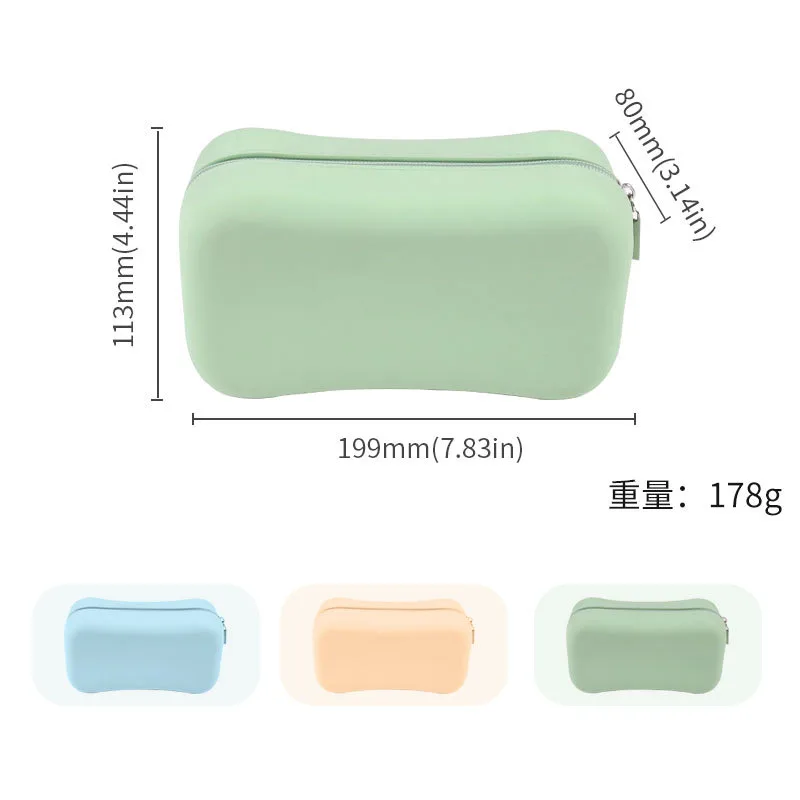 Duradero silicona almacenamiento bolsa cremallera elegante portátil cosmético organizador - detail view 5
