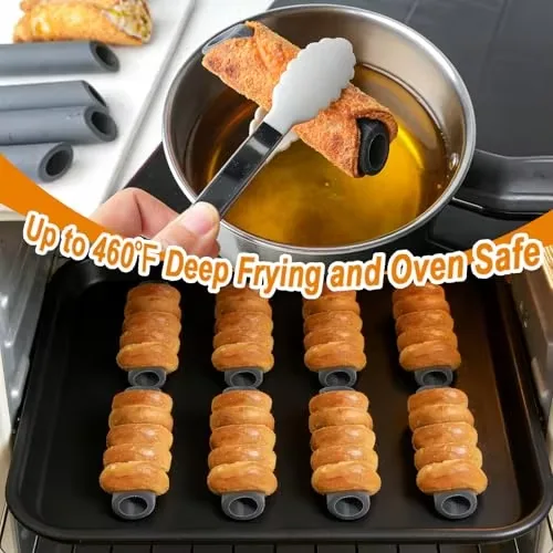 DIY Silicone Baking Tool Non-stick Forms Cream Roll Screw Croissant Shell Horn Danish Tube Pastry Molds - detail view 4